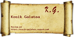 Kosik Galatea névjegykártya